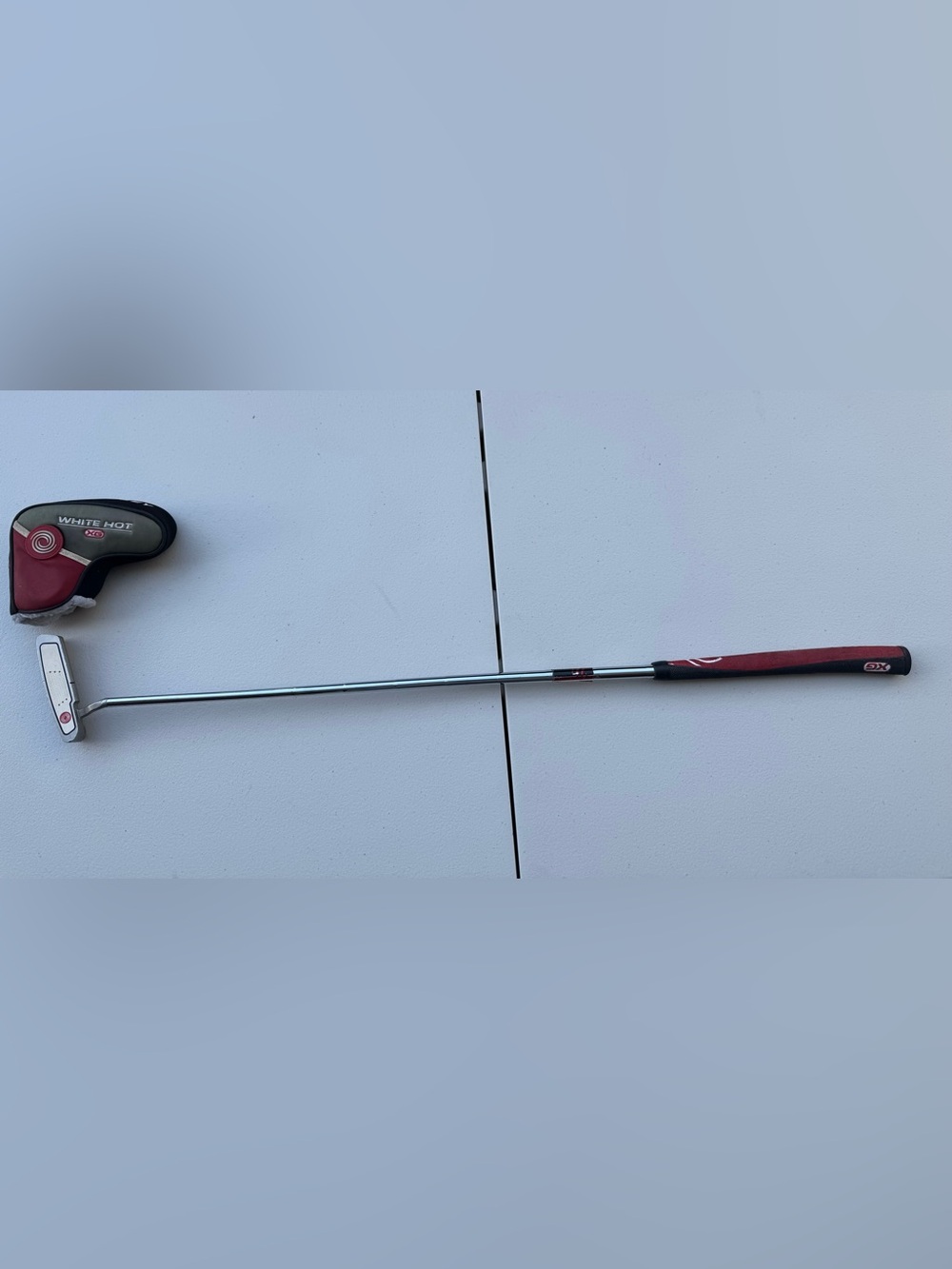 ODYSSEY WHITE HOT XG 3 Blade PUTTER STEEL RIGHT HANDED 34” w/head cover, used